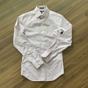 Banana republic checkered dress shirt - pink/blue/red. Size XXS